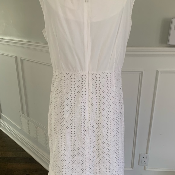 Oscar delarenta white cotton dress with lace ❤️ - Picture 8 of 10